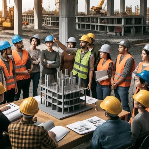 🏗️ تبلیغات اجرای اسکلت ساختمان؛ راهنمای جامع جذب پروژه و برندینگ پیمانکاران